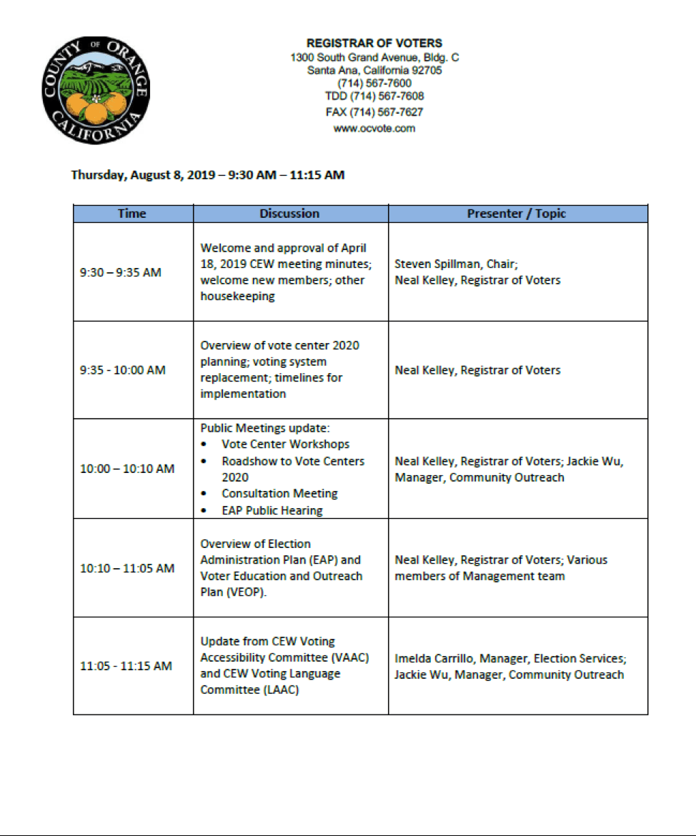 Meeting Agenda Page 2